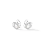 By Queen Jewelry Set Swan Pearl And  Zircon Silver - Image 5