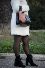 By Queen Γυναικεία Τσάντα Tote Με Κεντητό Λουλούδι Tαμπά - Image 5