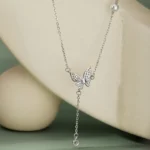 By Queen Κολιέ Butterfly Silver με Μαργαριτάρι και Zircon - Image 9