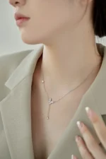 By Queen Κολιέ Butterfly Silver με Μαργαριτάρι και Zircon - Image 6