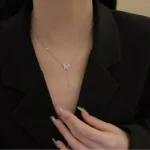 By Queen Κολιέ Butterfly Silver με Μαργαριτάρι και Zircon - Image 3