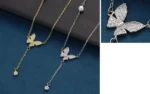 By Queen Κολιέ Butterfly Silver με Μαργαριτάρι και Zircon - Image 5
