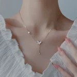 By Queen Κολιέ Butterfly Silver με Μαργαριτάρι και Zircon - Image 20