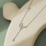 By Queen Κολιέ Butterfly Silver με Μαργαριτάρι και Zircon - Image 8