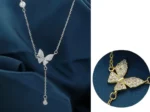By Queen Κολιέ Butterfly Silver με Μαργαριτάρι και Zircon - Image 4