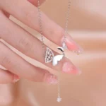By Queen Κολιέ Butterfly Silver 925 με Φίλντισι και Zircon - Image 5