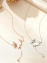 By Queen Κολιέ Butterfly Silver 925 με Φίλντισι και Zircon - Image 13