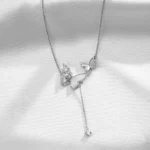 By Queen Κολιέ Butterfly Silver 925 με Φίλντισι και Zircon - Image 12