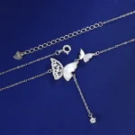 By Queen Κολιέ Butterfly Silver 925 με Φίλντισι και Zircon - Image 14