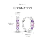 By Queen Ασημένια Σκουλαρίκια Κρεμαστά Με Zircon Purple - Image 6