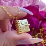 By Queen Κολιέ Moon Star Love Book Επιχρυσωμένο - Image 4