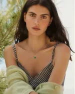By Queen Elegant & Timeless Ασημένιο Κολιέ Με Σμαράγδι Εργαστηρίου - Image 6