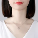 By Queen Κολιέ Καρδιά Με Ζιργκόν Silver - Image 6