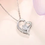 By Queen Κολιέ Καρδιά Με Ζιργκόν Silver - Image 5
