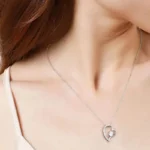 By Queen Κολιέ Καρδιά Με Ζιργκόν Silver - Image 10