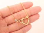 By Queen Κολιέ Gold Infinity Heart Καρδιά Και Άπειρο - Image 9