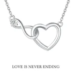 By Queen Κολιέ Sivler Infinity Heart Καρδιά Και Άπειρο - Image 2