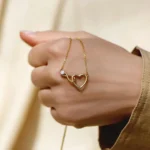 By Queen Κολιέ Gold Infinity Heart Καρδιά Και Άπειρο - Image 3