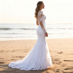 By Queen Νυφικό Με Δαντέλα Και Μακριά Μανίκια Elegant Bridal Gown - Image 10