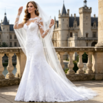 By Queen Νυφικό Με Δαντέλα Και Μακριά Μανίκια Elegant Bridal Gown - Image 12