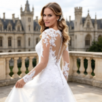 By Queen Νυφικό Με Δαντέλα Και Μακριά Μανίκια Elegant Bridal Gown - Image 13