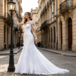 By Queen Νυφικό Με Δαντέλα Και Μακριά Μανίκια Elegant Bridal Gown - Image 17