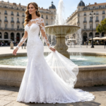 By Queen Νυφικό Με Δαντέλα Και Μακριά Μανίκια Elegant Bridal Gown - Image 18