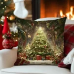 By Queen Limited Festive Edition Μαξιλαροθήκη Χριστουγεννιάτικο Δέντρο Με Δώρα 45x45εκ.