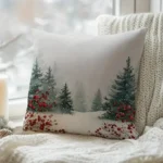 By Queen Limited Festive Edition Μαξιλαροθήκη Χριστουγεννιάτικο Τοπίο 45x45εκ.
