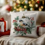 By Queen Limited Festive Edition Μαξιλαροθήκη Bird Ornament Design 45x45εκ.