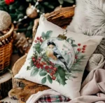 By Queen Limited Festive Edition Μαξιλαροθήκη Bird Ornament Design 45x45εκ. - Image 4