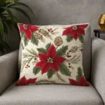 By Queen Limited Festive Edition Μαξιλαροθήκη Holiday Classic Με Φυλλώματα Και Κόκκινα Μούρα 45x45εκ. - Image 6