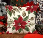 By Queen Limited Festive Edition Μαξιλαροθήκη Holiday Classic Με Φυλλώματα Και Κόκκινα Μούρα 45x45εκ. - Image 7