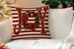 By Queen Limited Festive Edition Μαξιλαροθήκη JOY Με Χριστουγεννιάτικο Στεφάνι 45x45εκ. - Image 4