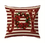 By Queen Limited Festive Edition Μαξιλαροθήκη JOY Με Χριστουγεννιάτικο Στεφάνι 45x45εκ. - Image 8