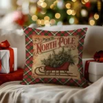 By Queen Limited Festive Edition Μαξιλαροθήκη North Pole Με Vintage Έλκηθρο 45x45εκ.