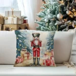 By Queen Limited Festive Edition Μαξιλαροθήκη Mε Καρυοθραύστη Kαι Δώρα 45x45εκ.