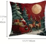 By Queen Limited Festive Edition Μαξιλαροθήκη Με Άγιο Βασίλη & Έλκηθρο 45x45εκ. - Image 10