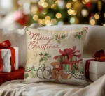 By Queen Limited Festive Edition Μαξιλαροθήκη Merry Christmas Με Αρκουδάκι & Δώρο 45x45εκ.
