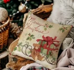 By Queen Limited Festive Edition Μαξιλαροθήκη Merry Christmas Με Αρκουδάκι & Δώρο 45x45εκ. - Image 5