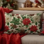 By Queen Limited Festive Edition Μαξιλαροθήκη Timeless Poinsettia 50x30εκ.