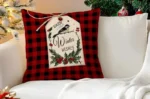 By Queen Limited Festive Edition Μαξιλαροθήκη Buffalo Plaid Με σχέδιο “Warm Winter Wishes” - Image 5