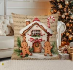 By Queen Limited Festive Edition Μαξιλαροθήκη Gingerbread House Και Μουσικό Φόντο 45x45εκ.
