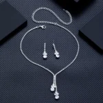By Queen Elegant Crystal Κολιέ Και Σκουλαρίκια Με Λαμπερές Πέτρες - Image 11