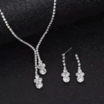 By Queen Elegant Crystal Κολιέ Και Σκουλαρίκια Με Λαμπερές Πέτρες - Image 7
