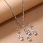 By Queen Elegant Crystal Κολιέ Και Σκουλαρίκια Με Λαμπερές Πέτρες - Image 9