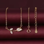 By Queen Ασημένιο Gold Plated Κολιέ Τουλίπα Mε Ζιργκόν - Image 11