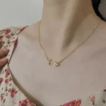 By Queen Ασημένιο Gold Plated Κολιέ Τουλίπα Mε Ζιργκόν - Image 2