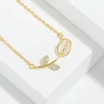 By Queen Ασημένιο Gold Plated Κολιέ Τουλίπα Mε Ζιργκόν - Image 21