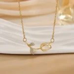 By Queen Ασημένιο Gold Plated Κολιέ Τουλίπα Mε Ζιργκόν - Image 7